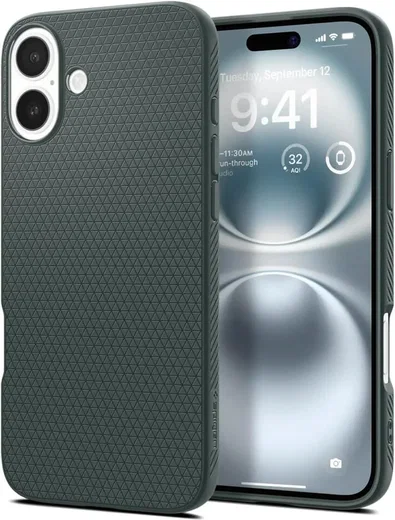 Spigen Liquid Air Apple iPhone 16 Plus Hoesje Back Cover Groen afbeelding 1