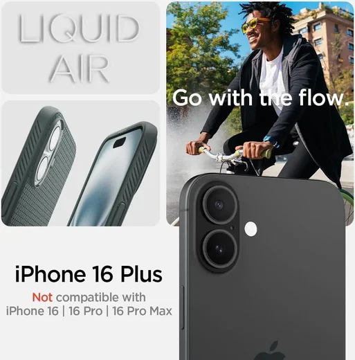 Spigen Liquid Air Apple iPhone 16 Plus Hoesje Back Cover Groen afbeelding 2