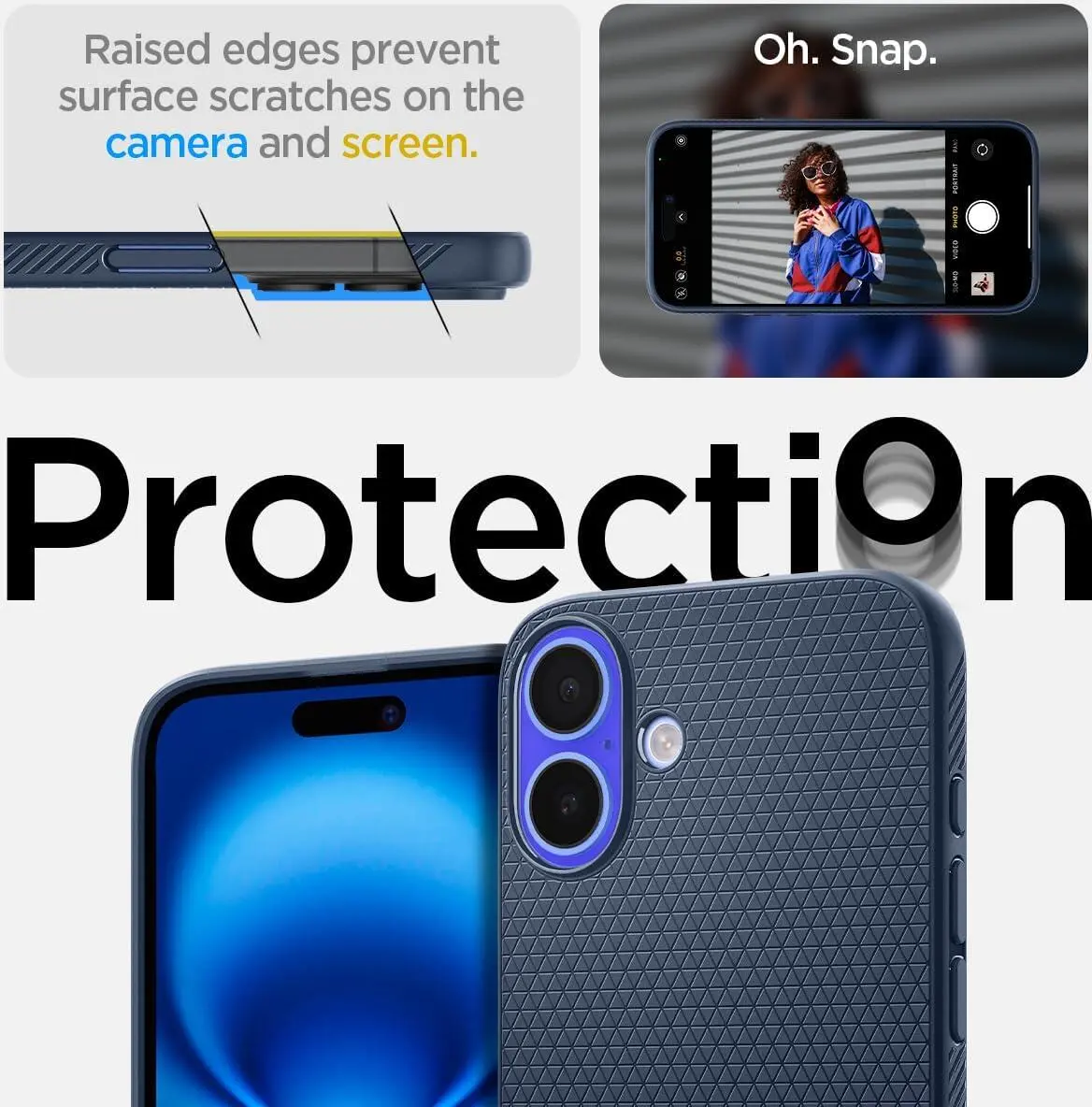 Spigen Liquid Air Apple iPhone 16 Plus Hoesje Back Cover Blauw afbeelding 3