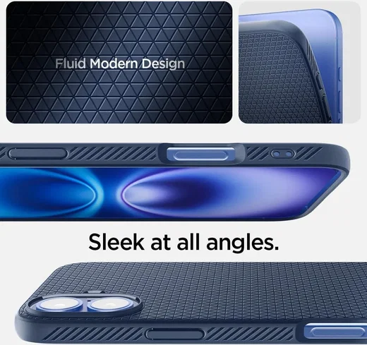 Spigen Liquid Air Apple iPhone 16 Plus Hoesje Back Cover Blauw afbeelding 5
