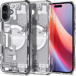 Spigen Ultra Hybrid MagFit Apple iPhone 16 Plus Hoesje MagSafe Zero One Wit afbeelding