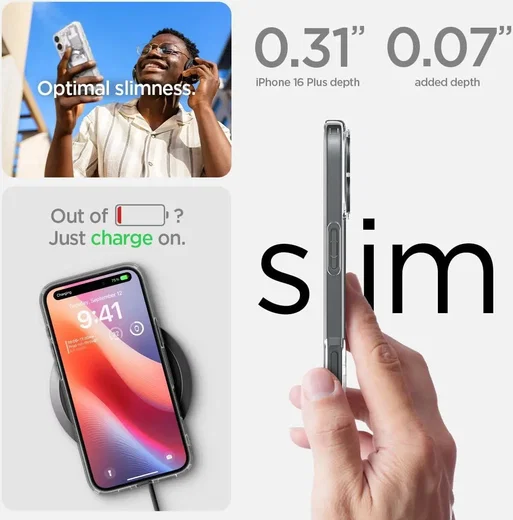 Spigen Ultra Hybrid MagFit Apple iPhone 16 Plus Hoesje MagSafe Zero One Wit afbeelding 5