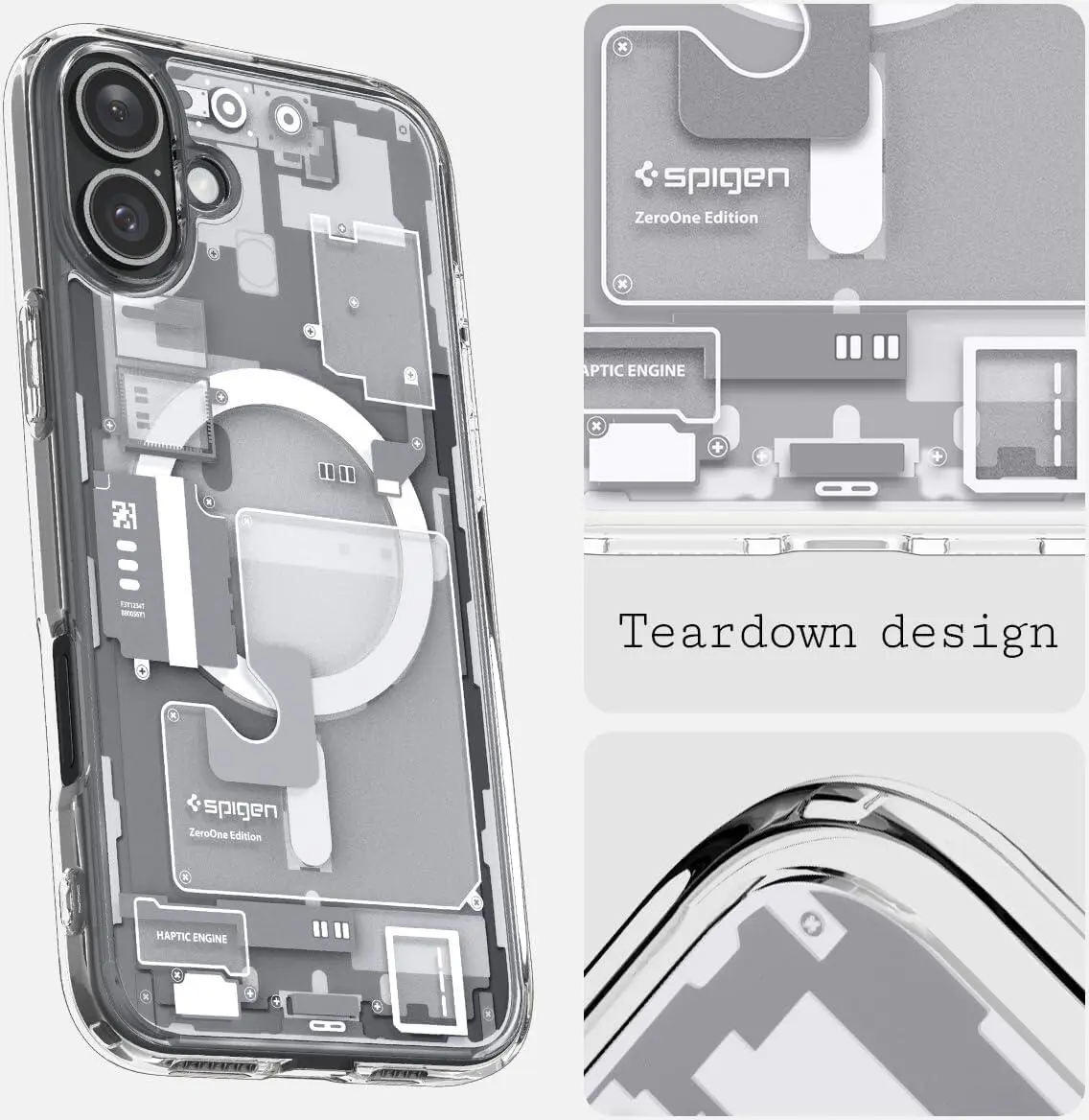Spigen Ultra Hybrid MagFit Apple iPhone 16 Plus Hoesje MagSafe Zero One Wit afbeelding 7