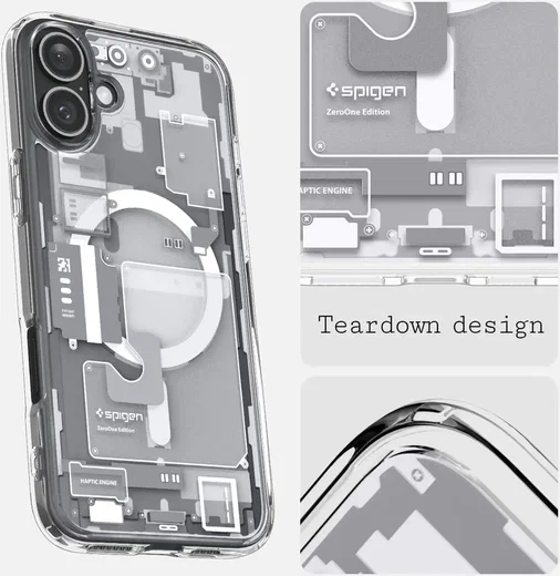 Spigen Ultra Hybrid MagFit Apple iPhone 16 Plus Hoesje MagSafe Zero One Wit afbeelding 7