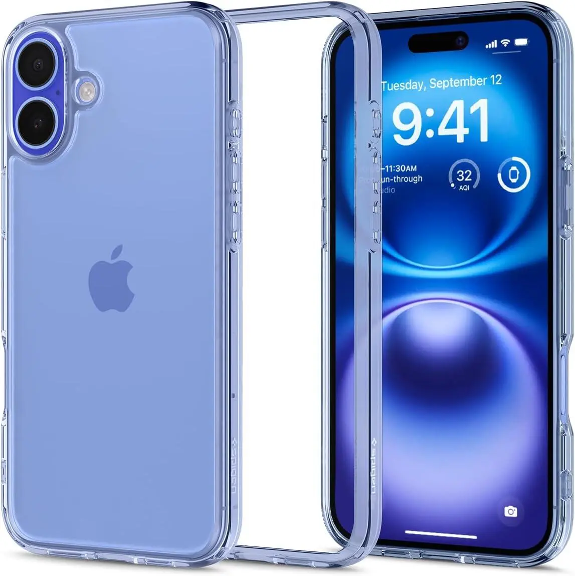Spigen Crystal Hybrid Apple iPhone 16 Plus Hoesje Back Cover Blauw afbeelding 1
