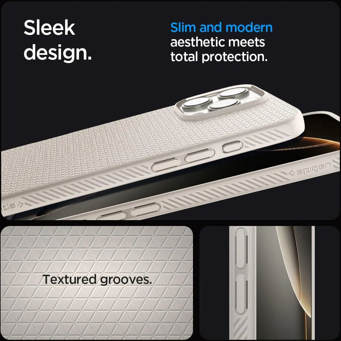 Spigen Liquid Air Apple iPhone 16 Pro Hoesje Back Cover Titanium afbeelding 5