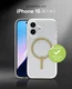 ZAGG Milan Snap Apple iPhone 16 Hoesje MagSafe Back Cover Goud Glitter afbeelding 2