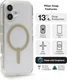 ZAGG Milan Snap Apple iPhone 16 Hoesje MagSafe Back Cover Goud Glitter afbeelding 3