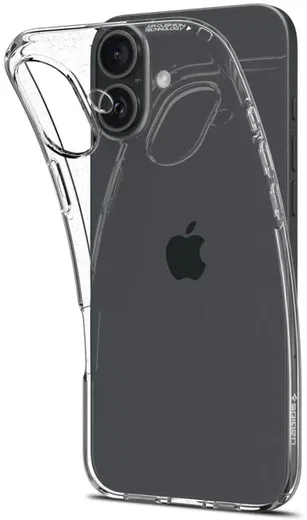 Spigen Crystal Flex Apple iPhone 16 Hoesje Back Cover Transparant afbeelding 2