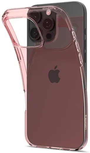 Spigen Crystal Flex Apple iPhone 16 Pro Max Hoesje Back Cover Transparant Roze afbeelding 2