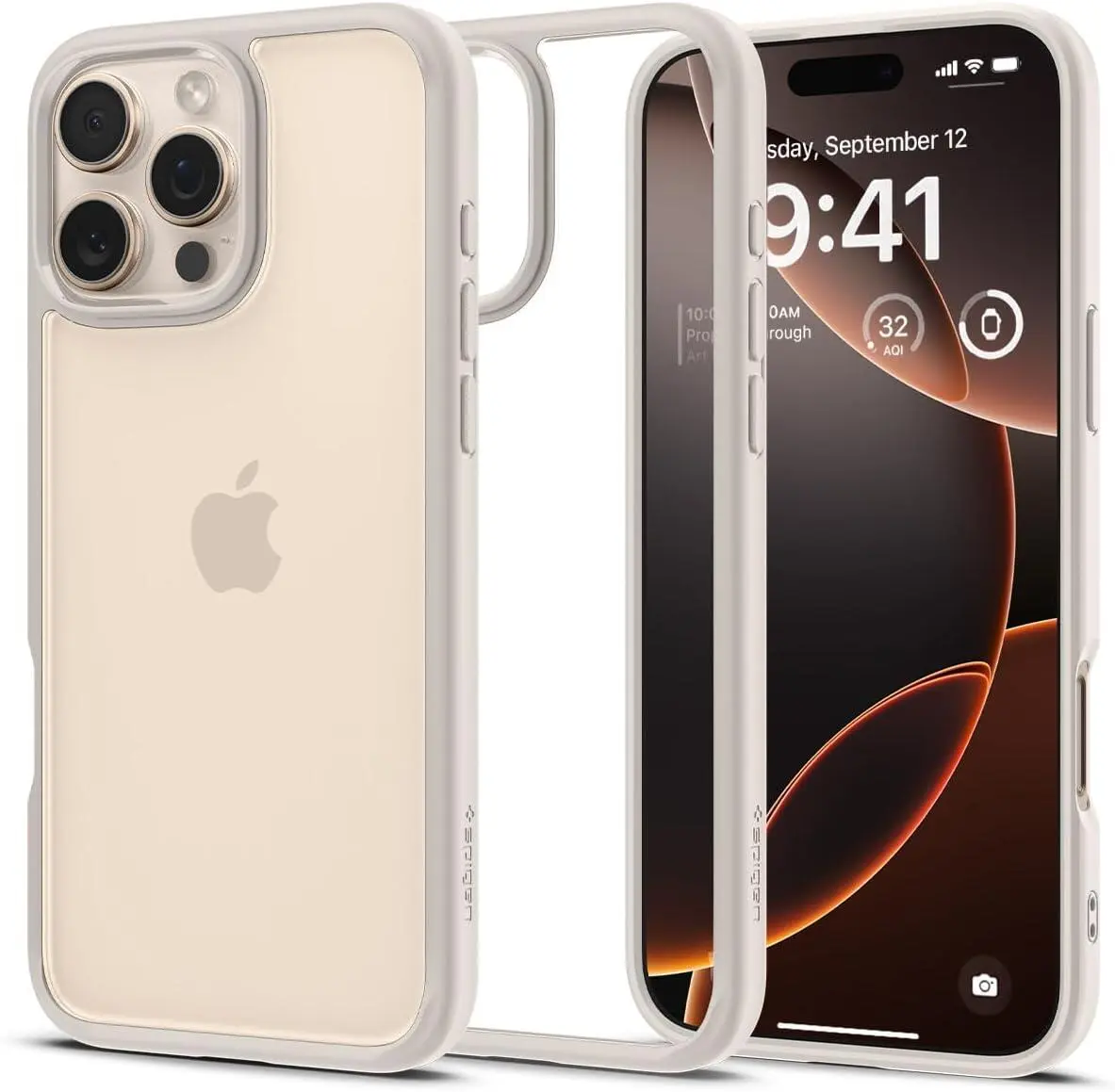 Spigen Ultra Hybrid Apple iPhone 16 Pro Max Hoesje Back Cover Titanium afbeelding 1