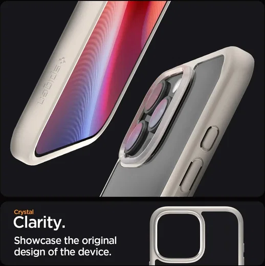 Spigen Ultra Hybrid Apple iPhone 16 Pro Max Hoesje Back Cover Titanium afbeelding 5