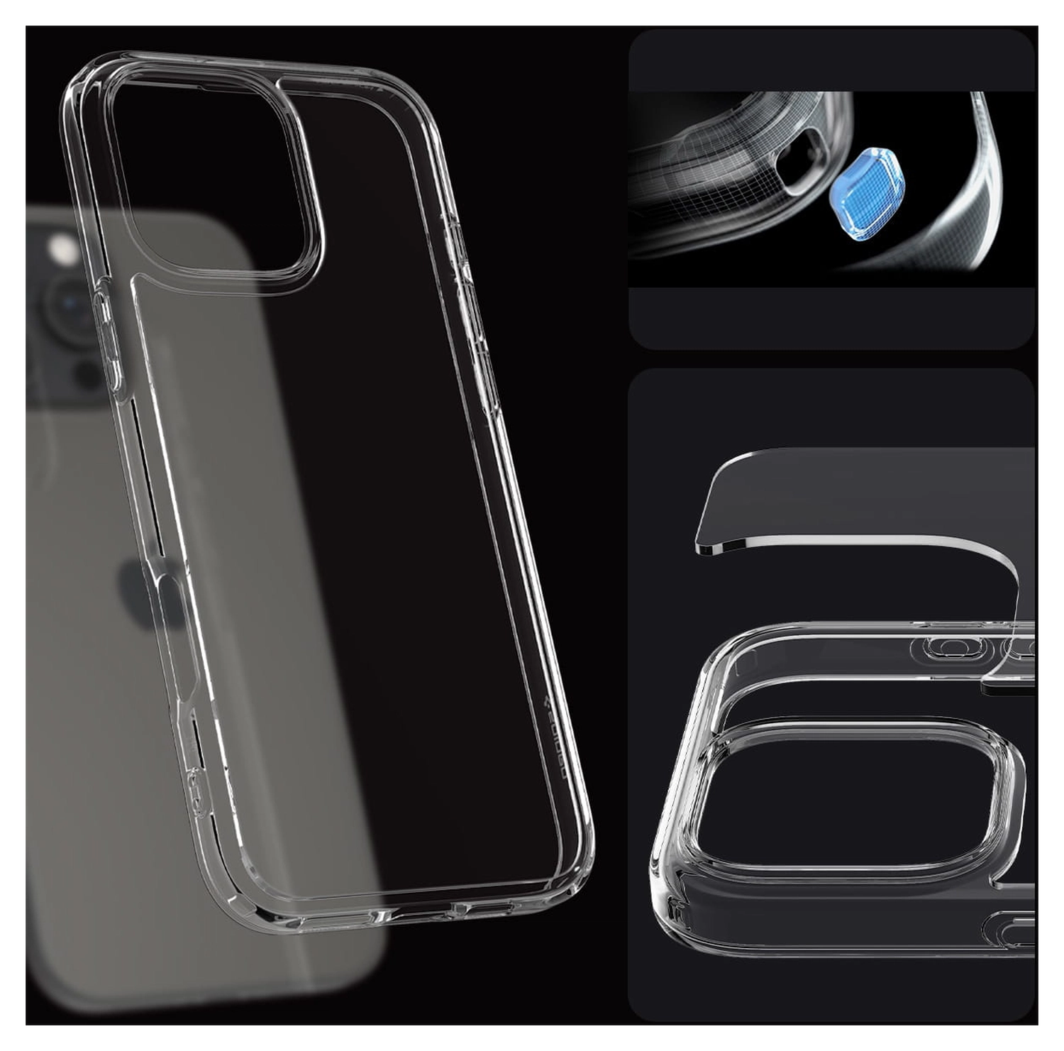 Spigen Crystal Hybrid Apple iPhone 16 Pro Max Hoesje Back Cover Transparant afbeelding 8