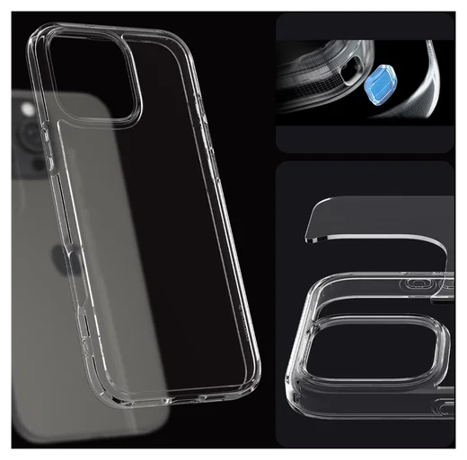 Spigen Crystal Hybrid Apple iPhone 16 Pro Max Hoesje Back Cover Transparant afbeelding 8