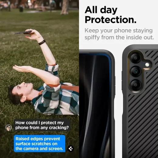 Spigen Core Armor Samsung Galaxy A15 Hoesje Back Cover Zwart afbeelding 3