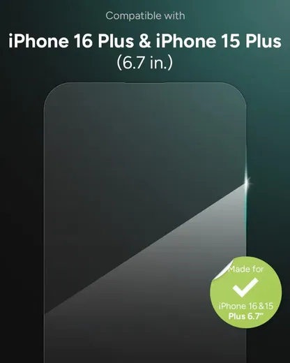 ZAGG InvisibleShield Glass+ iPhone 16 Plus / 15 Plus Screen Protector afbeelding 4