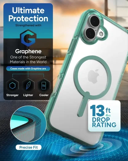ZAGG Santa Cruz Snap Apple iPhone 16 Plus Hoesje MagSafe Back Cover Groen afbeelding 3