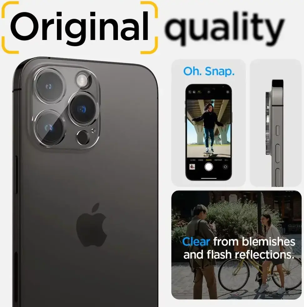 Spigen Optik Apple iPhone 14 Pro / 14 Pro Max Camera Lens Protector (2-Pack) afbeelding 3