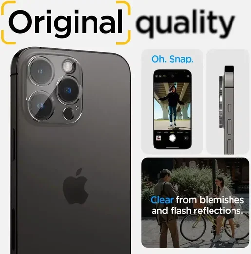 Spigen Optik Apple iPhone 14 Pro / 14 Pro Max Camera Lens Protector (2-Pack) afbeelding 3