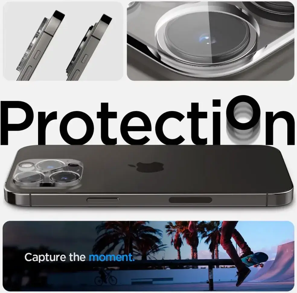 Spigen Optik Apple iPhone 14 Pro / 14 Pro Max Camera Lens Protector (2-Pack) afbeelding 4