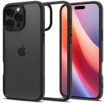 Spigen Crystal Hybrid Apple iPhone 16 Pro Max Hoesje Back Cover Zwart