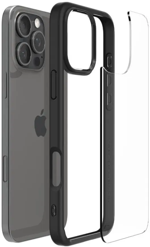 Spigen Crystal Hybrid Apple iPhone 16 Pro Max Hoesje Back Cover Zwart afbeelding 2