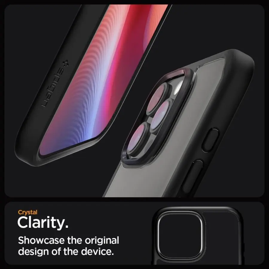 Spigen Crystal Hybrid Apple iPhone 16 Pro Max Hoesje Back Cover Zwart afbeelding 5
