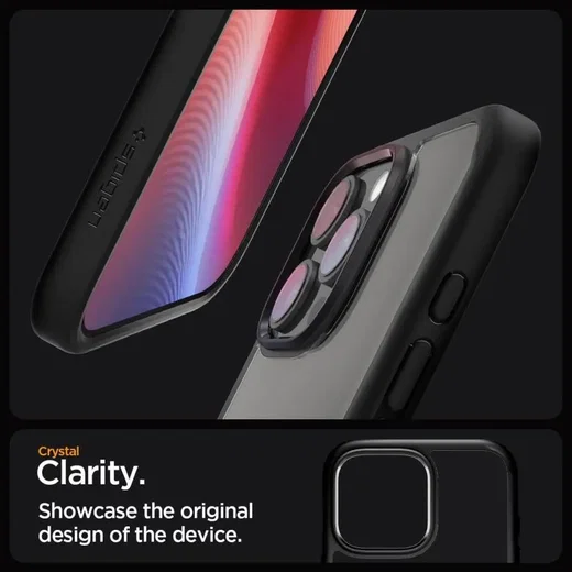 Spigen Crystal Hybrid Apple iPhone 16 Pro Max Hoesje Back Cover Zwart afbeelding 5