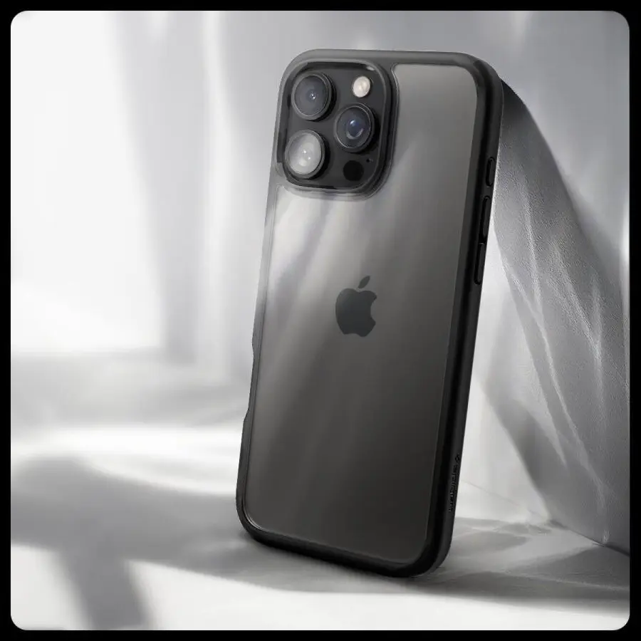 Spigen Crystal Hybrid Apple iPhone 16 Pro Max Hoesje Back Cover Zwart afbeelding 8
