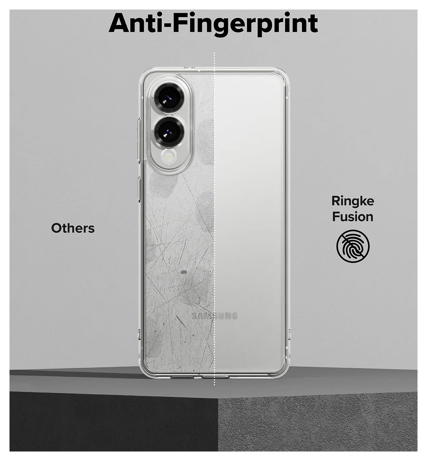 Ringke Fusion Samsung Galaxy S25 Edge Hoesje Back Cover Matte Transparant afbeelding 4