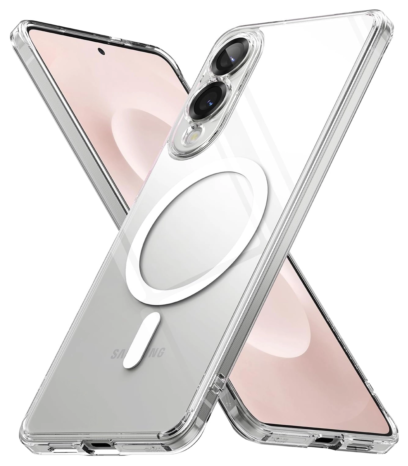 Ringke Fusion Magnetic Samsung Galaxy S25 Edge Hoesje MagSafe Transparant afbeelding 1