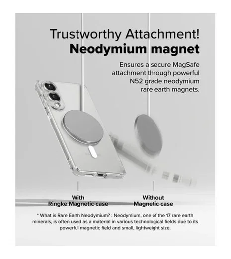 Ringke Fusion Magnetic Samsung Galaxy S25 Edge Hoesje MagSafe Transparant afbeelding 8