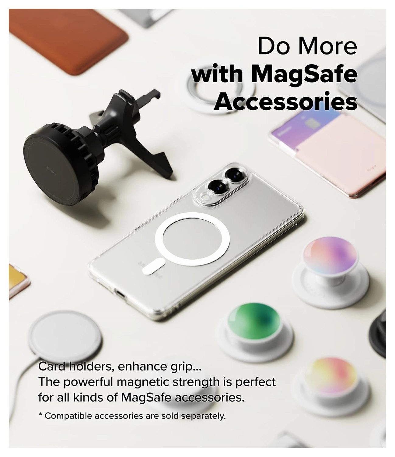 Ringke Fusion Magnetic Samsung Galaxy S25 Edge Hoesje MagSafe Transparant afbeelding 7