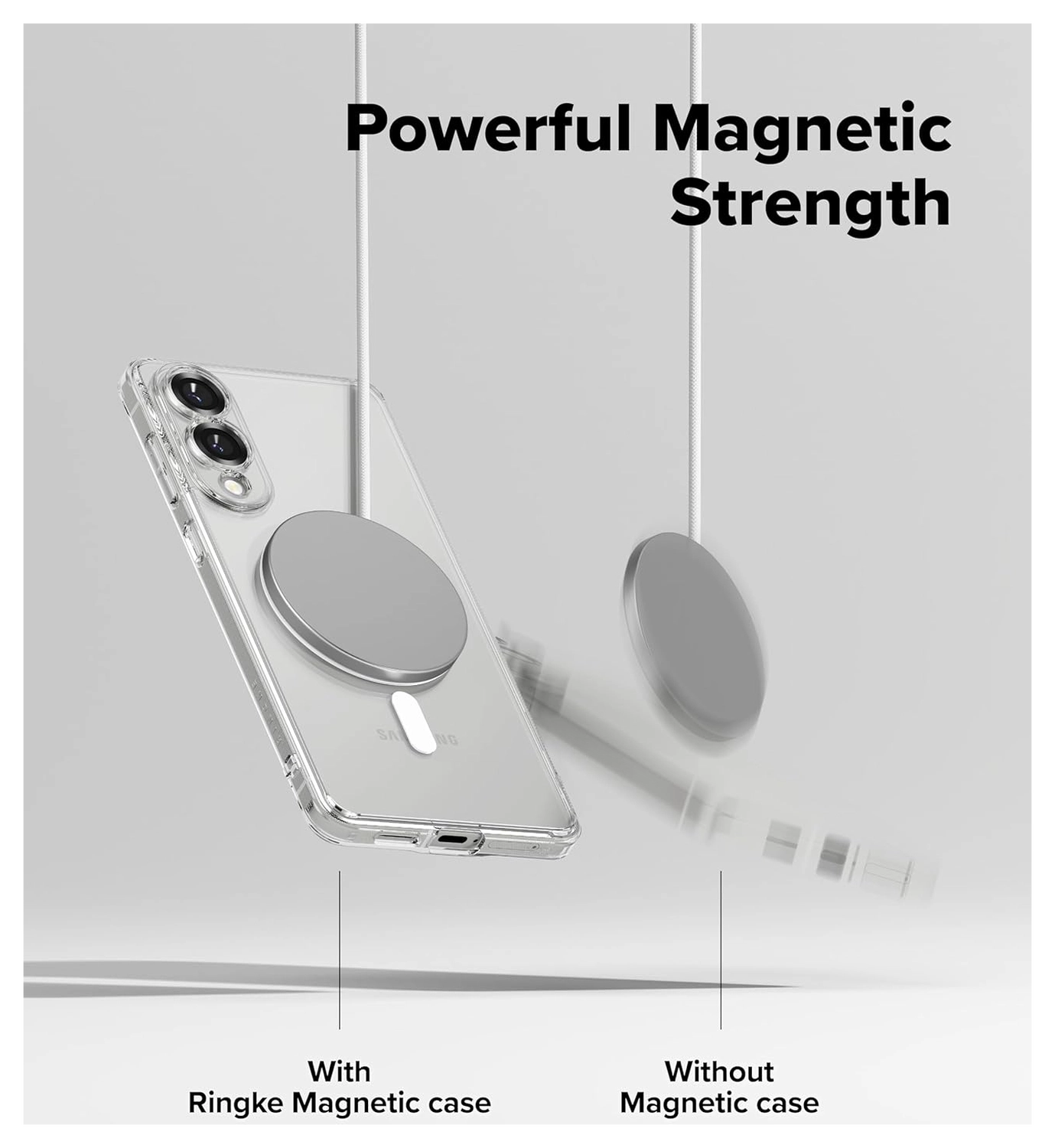 Ringke Fusion Magnetic Samsung Galaxy S25 Edge Hoesje MagSafe Transparant afbeelding 15