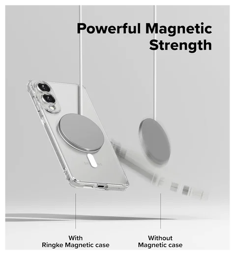Ringke Fusion Magnetic Samsung Galaxy S25 Edge Hoesje MagSafe Transparant afbeelding 15
