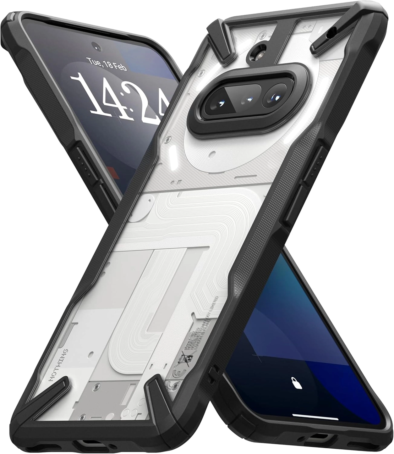 Ringke Fusion X Nothing Phone (3a) Hoesje Back Cover Zwart afbeelding 1