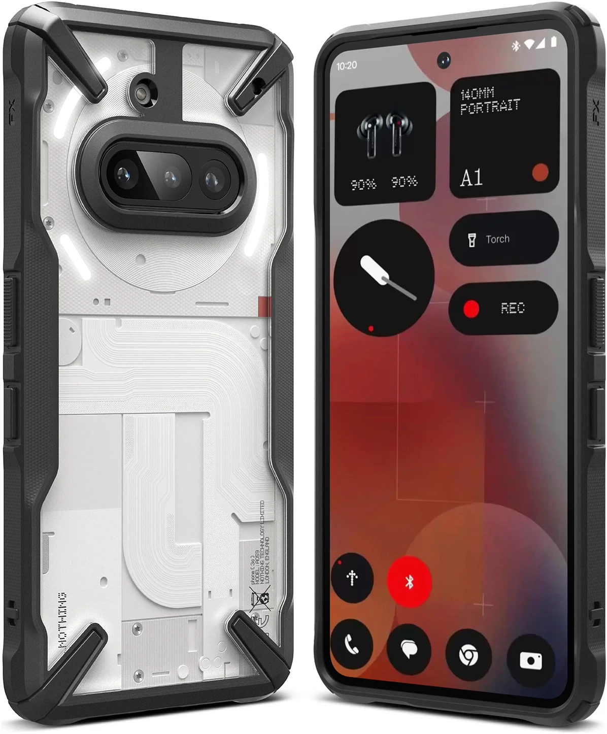 Ringke Fusion X Nothing Phone (3a) Hoesje Back Cover Zwart afbeelding 2