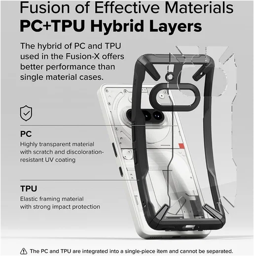 Ringke Fusion X Nothing Phone (3a) Hoesje Back Cover Zwart afbeelding 8