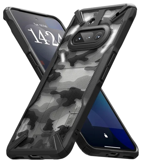 Ringke Fusion X Nothing Phone (3a) Hoesje Back Cover Camo Zwart afbeelding 1