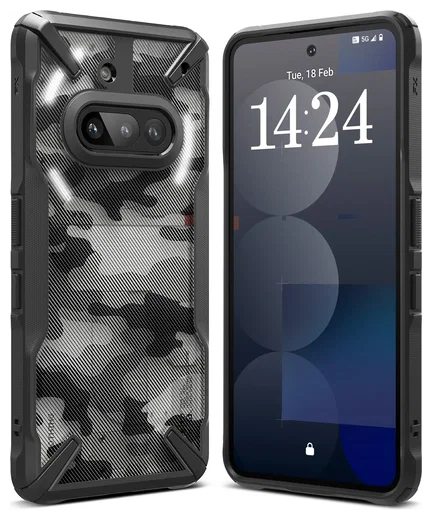 Ringke Fusion X Nothing Phone (3a) Hoesje Back Cover Camo Zwart afbeelding 2