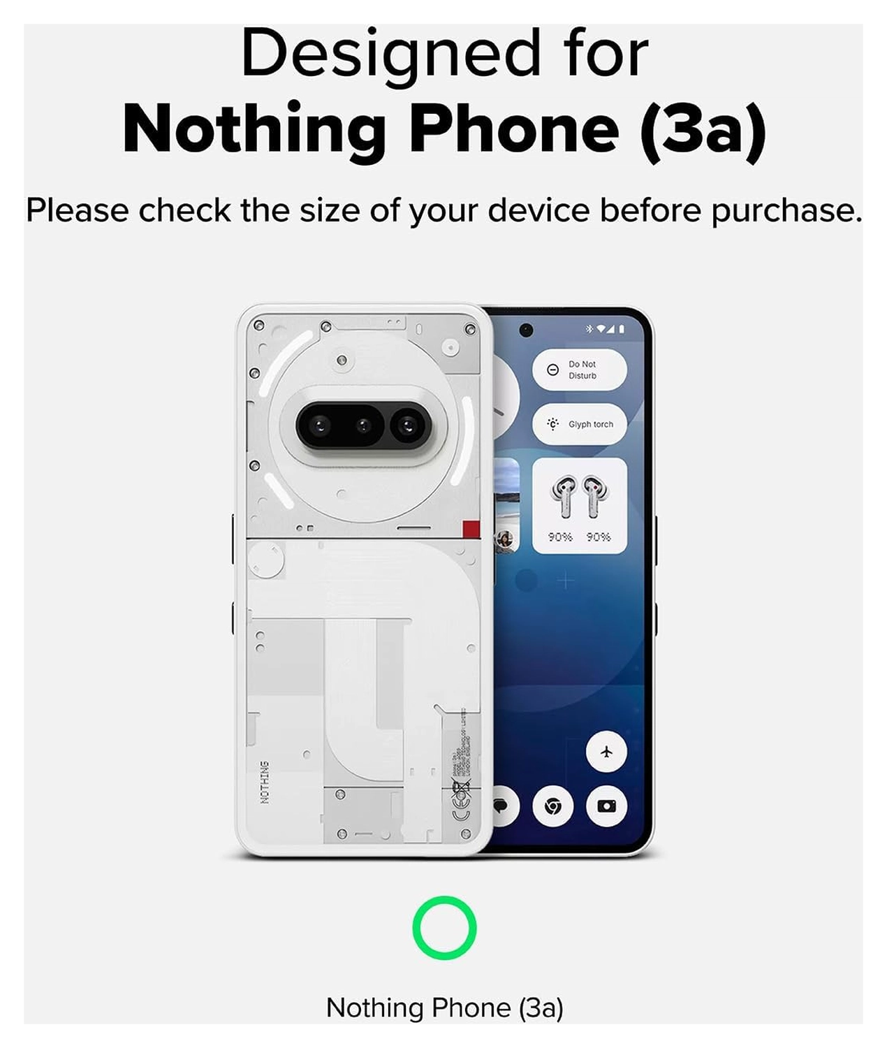 Ringke Fusion X Nothing Phone (3a) Hoesje Back Cover Camo Zwart afbeelding 3