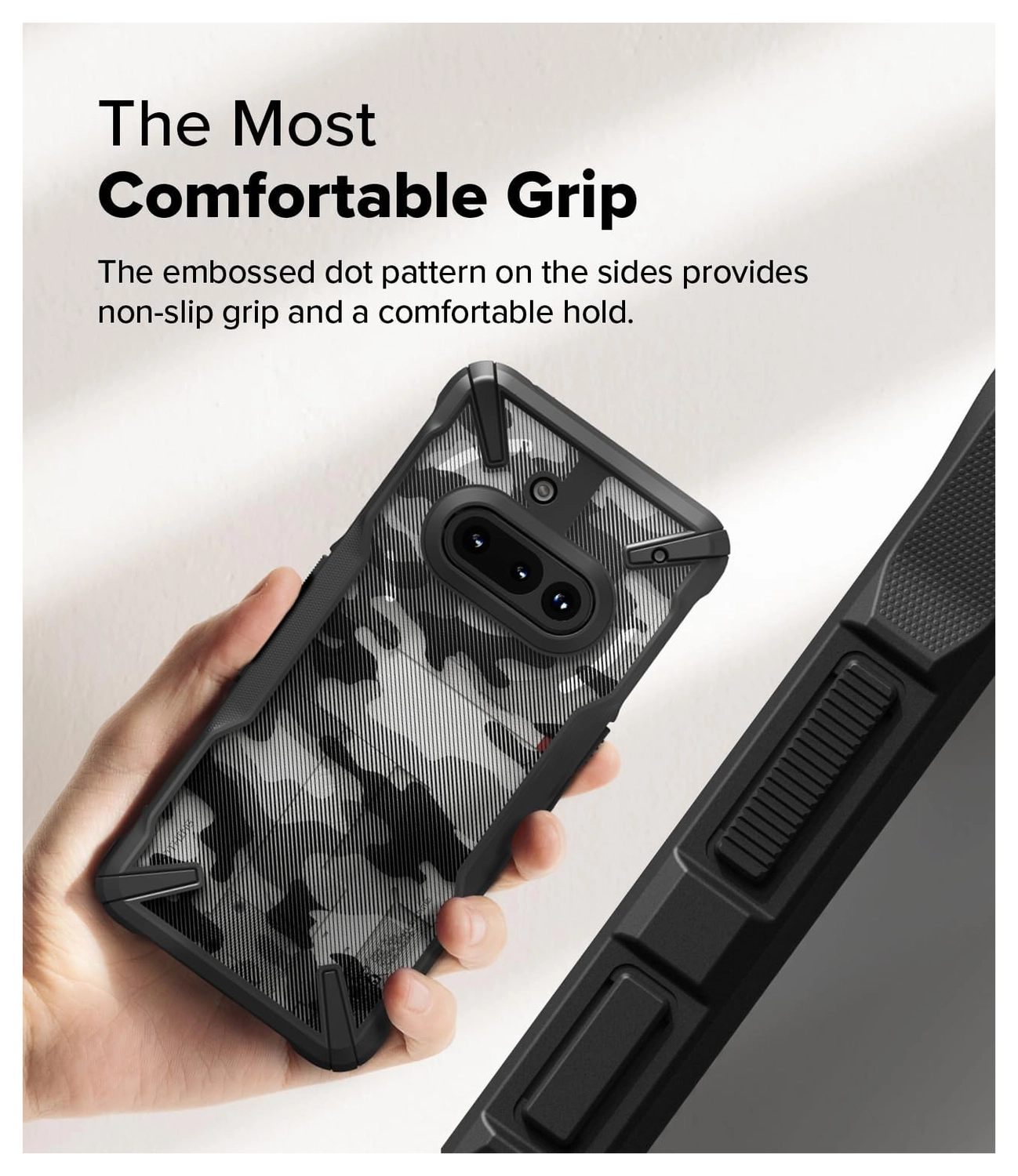 Ringke Fusion X Nothing Phone (3a) Hoesje Back Cover Camo Zwart afbeelding 5