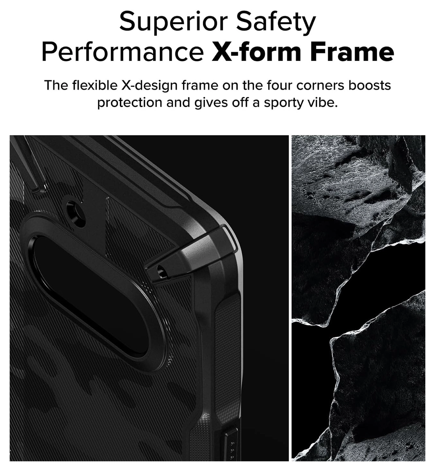 Ringke Fusion X Nothing Phone (3a) Hoesje Back Cover Camo Zwart afbeelding 7