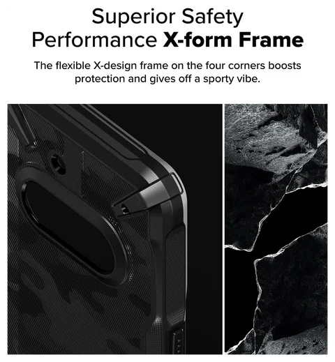 Ringke Fusion X Nothing Phone (3a) Hoesje Back Cover Camo Zwart afbeelding 7