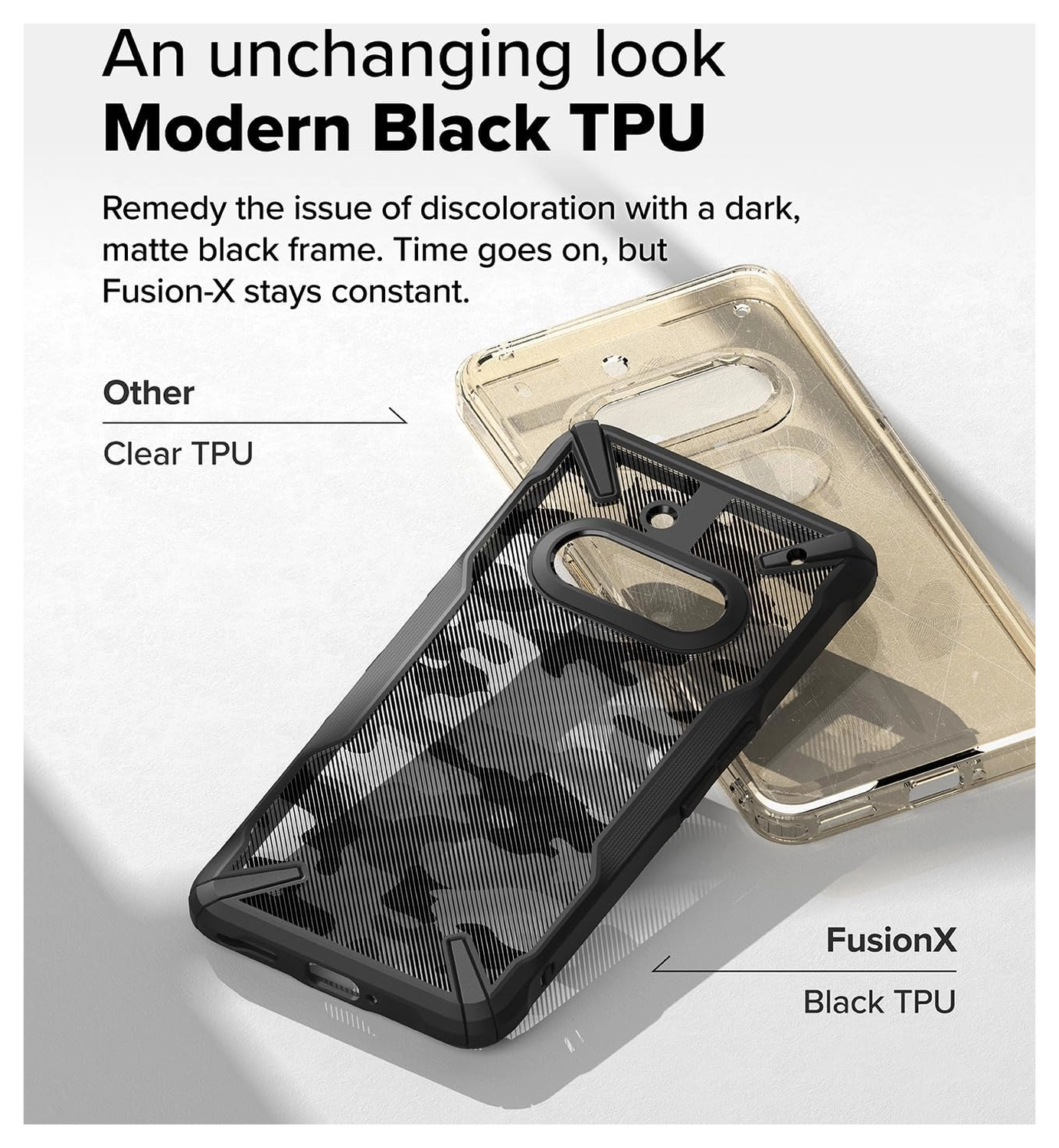 Ringke Fusion X Nothing Phone (3a) Hoesje Back Cover Camo Zwart afbeelding 8