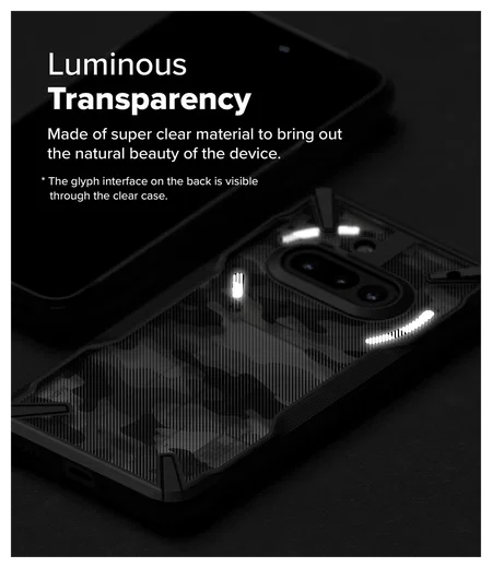 Ringke Fusion X Nothing Phone (3a) Hoesje Back Cover Camo Zwart afbeelding 9