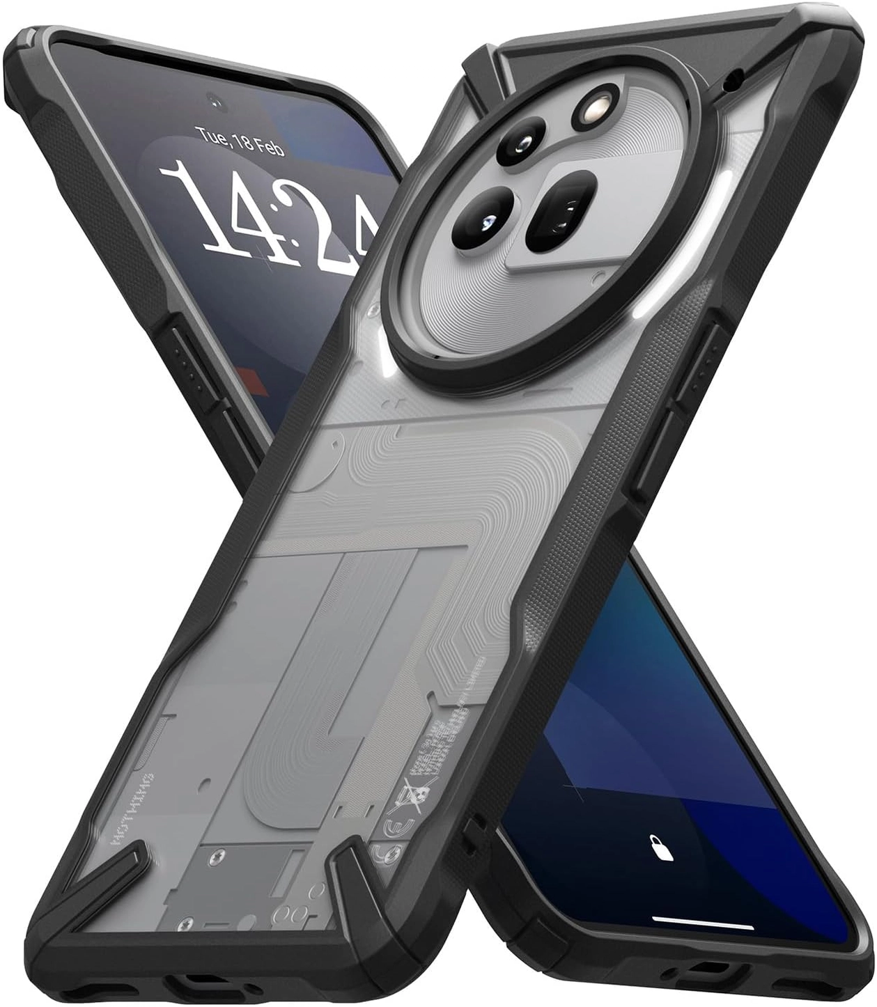 Ringke Fusion X Nothing Phone (3a) Pro Hoesje Back Cover Zwart afbeelding 1