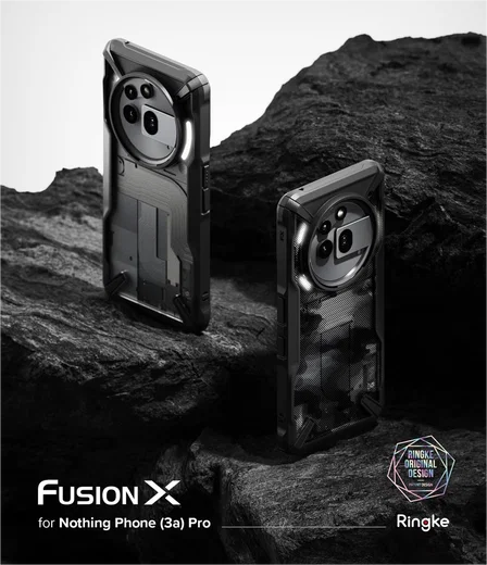 Ringke Fusion X Nothing Phone (3a) Pro Hoesje Back Cover Zwart afbeelding 10
