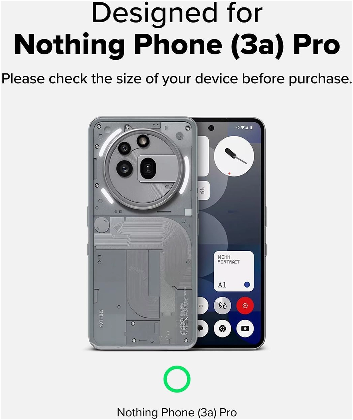 Ringke Fusion X Nothing Phone (3a) Pro Hoesje Back Cover Zwart afbeelding 3