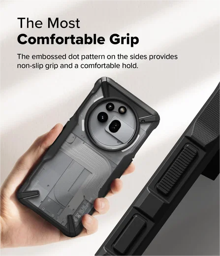Ringke Fusion X Nothing Phone (3a) Pro Hoesje Back Cover Zwart afbeelding 7
